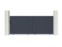 Puerta corredera de aluminio soldado EIGER 3,5m H.140cm