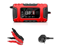 Cargador De Batería Automático Inteligente Con Pantalla Digital Para Coche Y Motocicleta De 12/24 V.