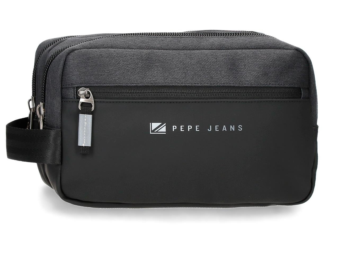 Neceser PEPE JEANS Jarvis Dos Compartimentos Adaptable Negro (26 x 16 x 12 cm)