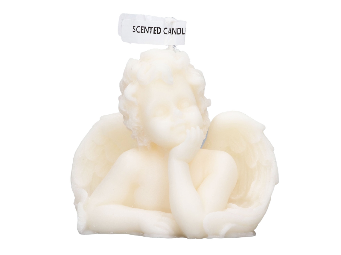Ats-velas Aromáticas De Cera De Soja Angel Candles Lindas Decorativas Para Hogar Dormitorio Baño Boda Con Mano En La Mejilla Blanca