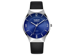 Reloj De Pulsera De Aleación Estilo Simple Analógico De Cuarzo Impermeable (azul)