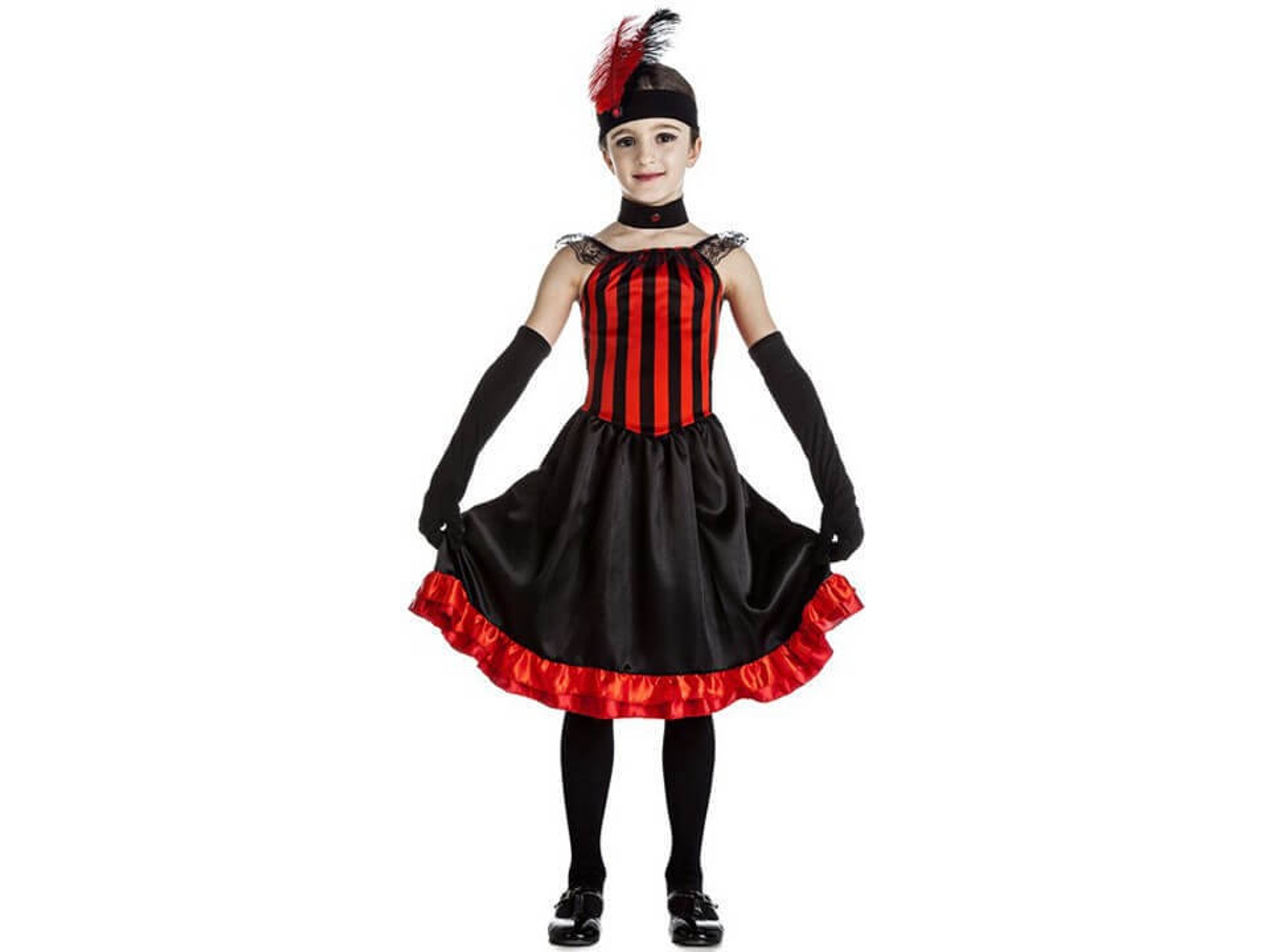 Disfraz de Bebé DISFRAZZES Can Can Rojo Y Negro (Talla: 1 a 2 años)