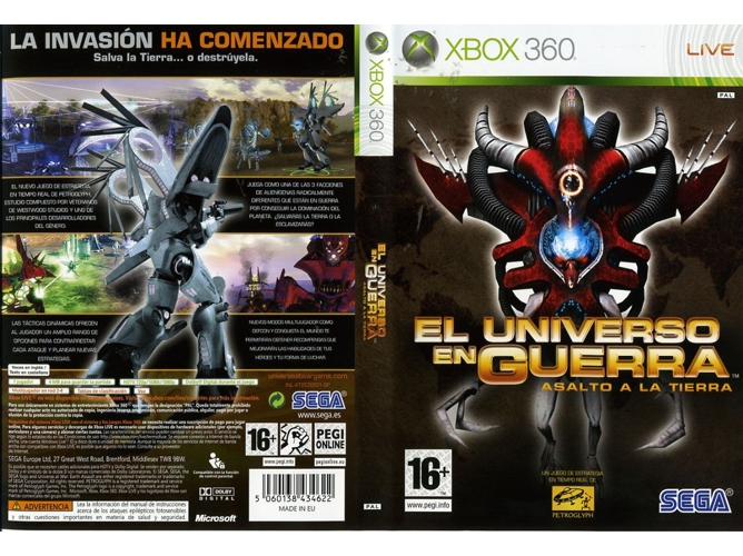 Juego Xbox 360 El Universo En Guerra Asalto A La Tierra