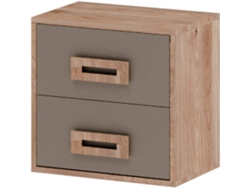 Mesita de Noche MUEBLAM Roble Grey Melamina (43x42x28 cm)