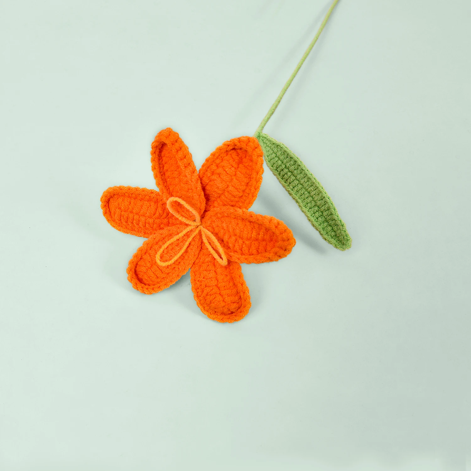 (naranja - 1 Pieza) Ramo De Tulipanes De Ganchillo, Ramo De Tulipanes Tejido A Mano, Un Regalo Perfecto Para Tu Ser Querido.