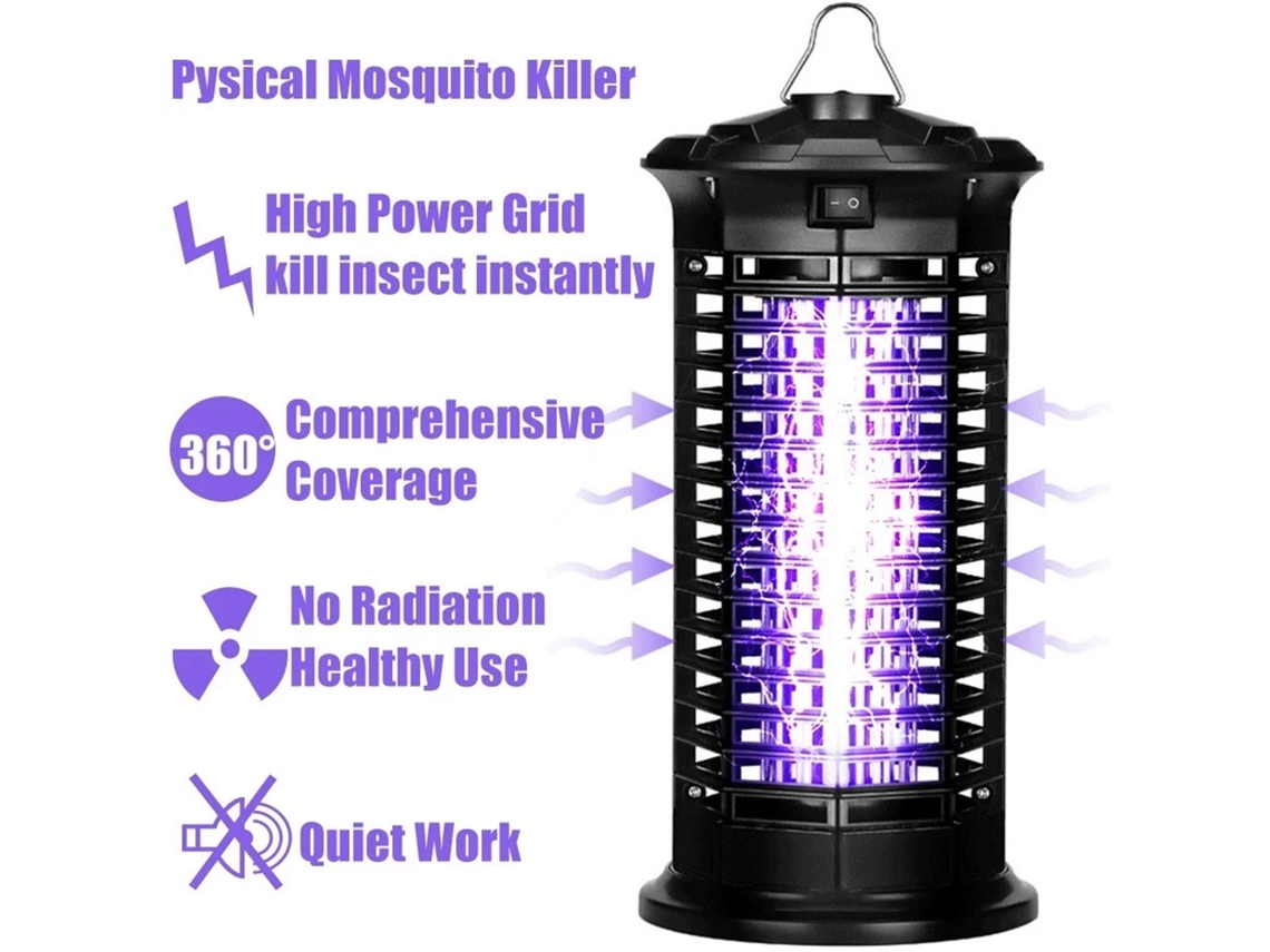 Lámpara repelente de insectos Primerox con descarga eléctrica y fotocatalizador de 4W.