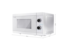 Sharp Yc-Mg01E-C Microondas Contador Microondas Grill 20 L 800 W Blanco