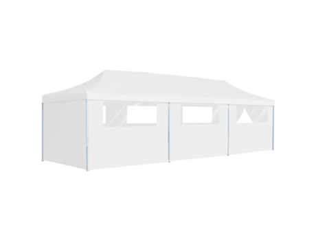 MAISON EXCLUSIVE Carpa plegable Pop-up con 8 paredes laterales blanco 3x9 m