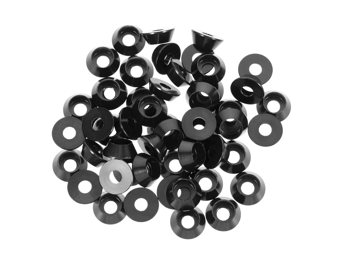 50 Piezas Arandelas Cónicas M5 Aleación Aluminio Anodizado