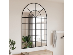 Espejo de pared arco de hierro negro 100x150 cm N/A