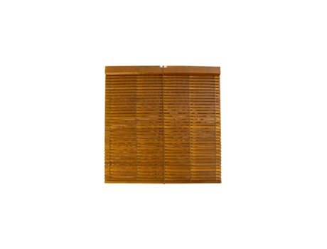 Persiana de Madera Alicantina Com Polea Metálica - Estor Enrollable para Ventanas, Puertas, Salón Avellana (Barnizada) 100 x 100 cm
