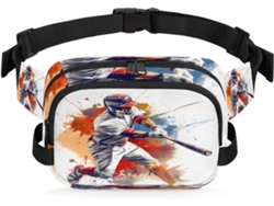 Riñonera Estampado Acuarela Para Atletas Béisbol Apta Mujeres Hombres Niñas Niños Riñonera Correr Practicar
