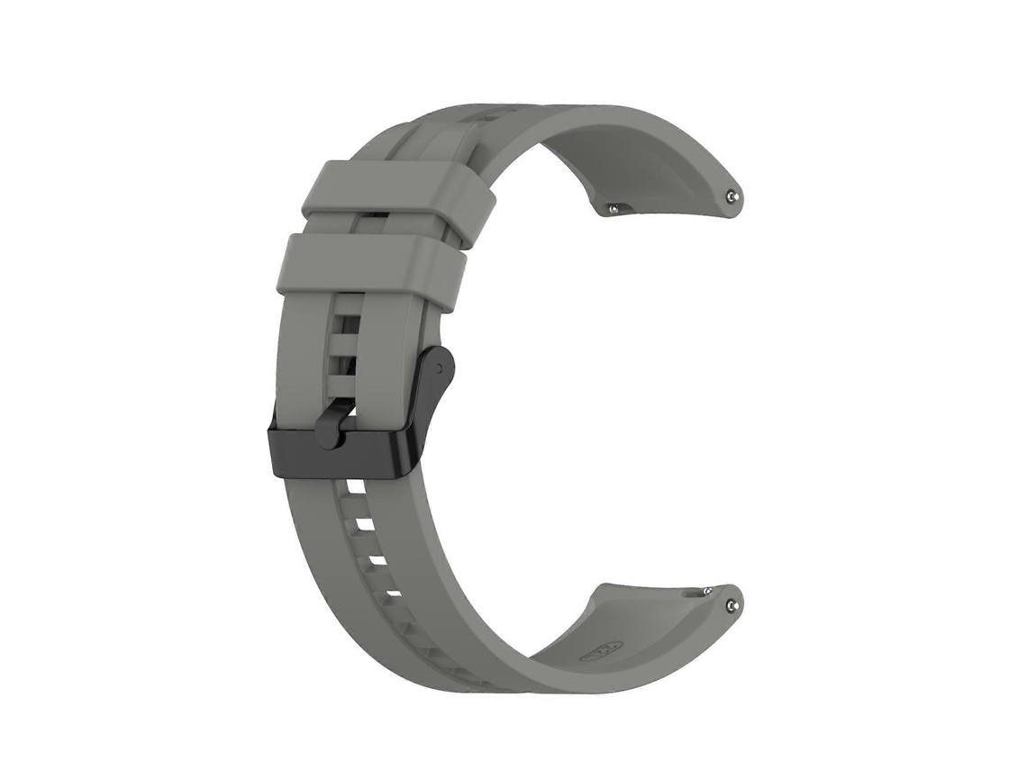 Correa de silicona negra con hebilla para Huawei Watch GT 3 de 42 mm y 20 mm (blanca)
