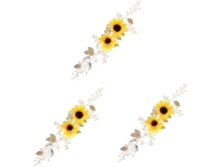 Conjunto De 3 Diademas Florales Para Mujer, Diadema De Girasol, Diadema Para Peinado De Novia