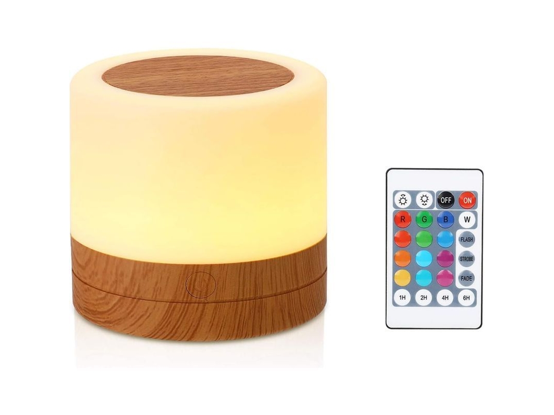 Mini Lámpara De Noche Multicolor De 360°, Lámpara De Mesa Recargable Con Control Táctil Y Mando A Distancia Ajustable.