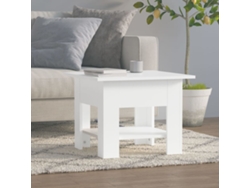 Mesa de Centro de Apoyo 55X55X42 Cm Contrachapado Blanco