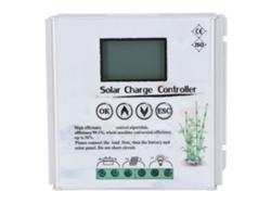Controlador de carga solar PWM de 12 V, 24 V y 60 A con pantalla LCD y USB para teléfono móvil y tableta.