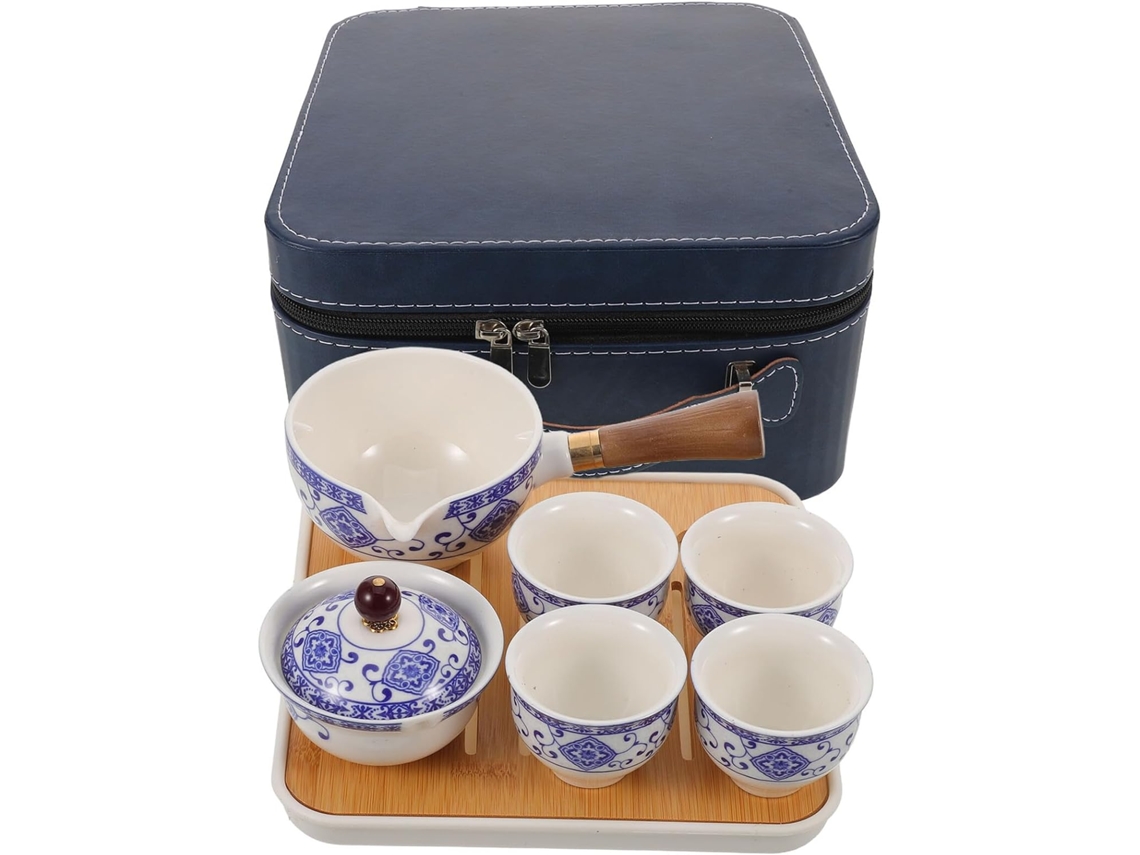 Té, Cerámica, Tetera Y Tazas De Té De Cerámica Esmaltada Para Horno Con Mango Ergonómico. Juego De Té Tradicional.