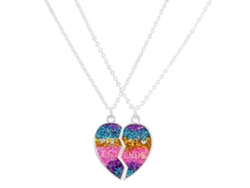 2 Collares De La Amistad Con Colgante De Corazón E Imanes - Collar De Calidad