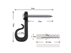 2026-15pcs Ganchos Para Colgar Luces De Cadena Con Tornillo, Ganchos De Plástico Para Luces Fairy Interior Exterior Patio