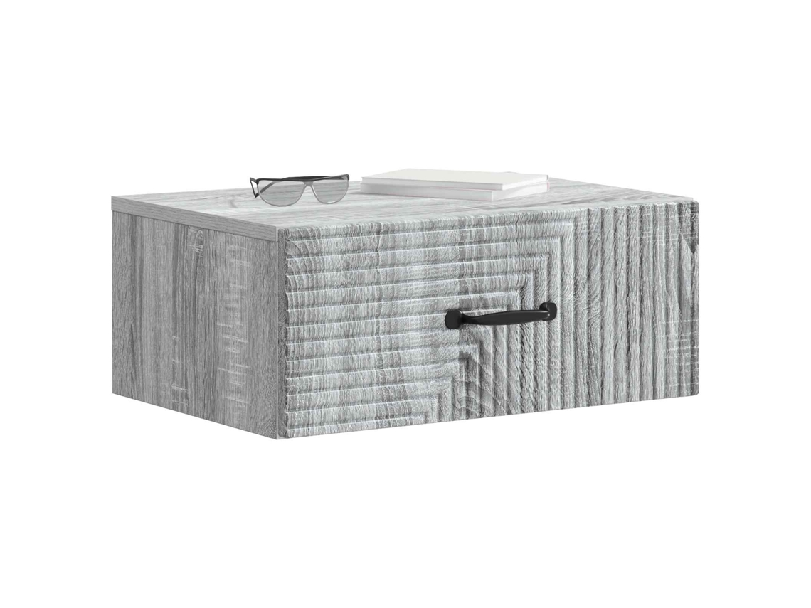 Maison Exclusive - Mesita De Noche De Pared 2 Pcs Gris Sonoma 49 X 34,5 X 20 Cm