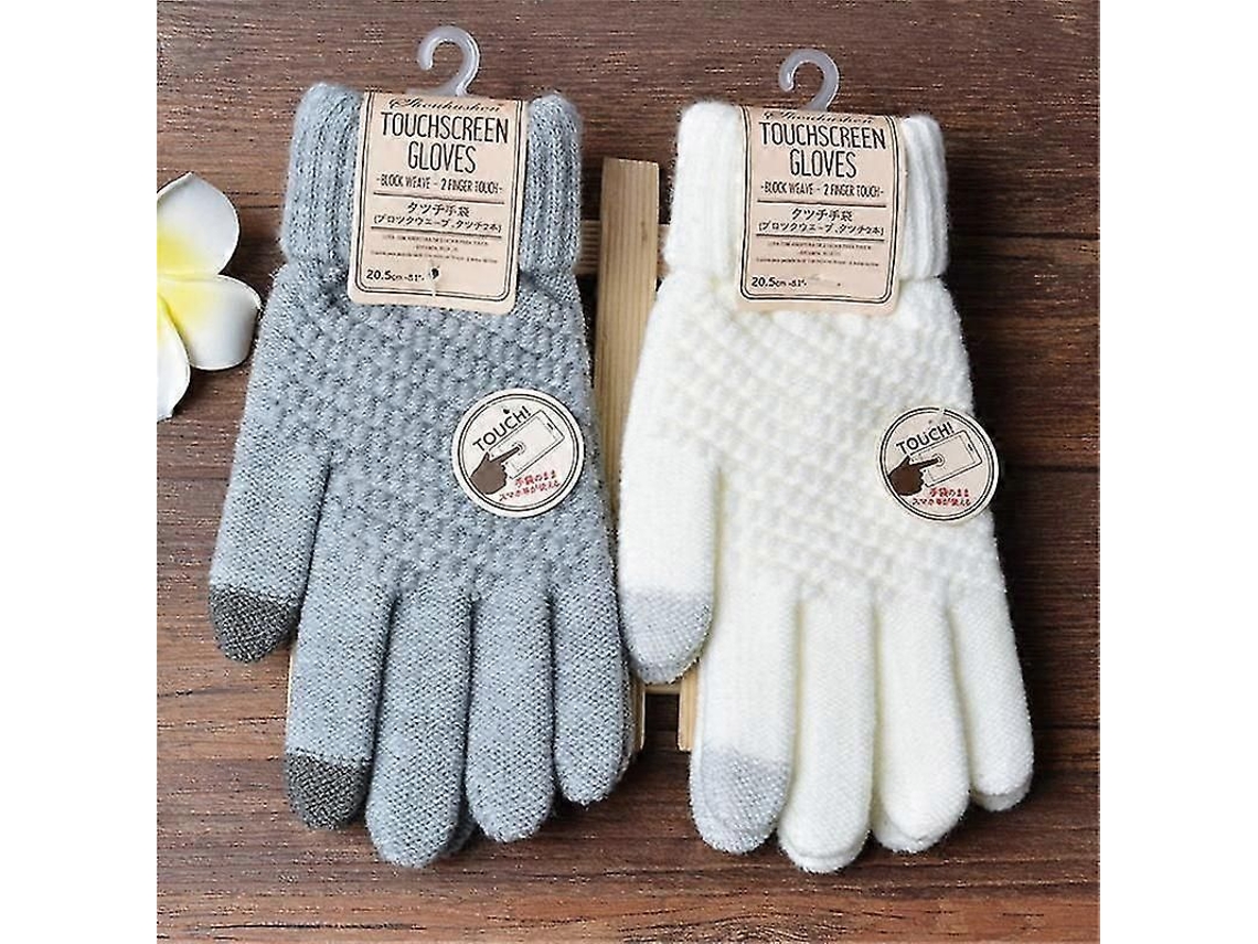 2026-guantes De Invierno Para Mujer Con Pantalla Táctil Calientitos Tejidos Elásticos Mitones De Dedos Completos