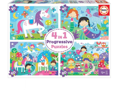 Puzzle EDUCA Originales Progresivos Mundo de Fantasía (Edad Mínima: 4 Años - 0 Piezas)