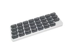 Organizador Portátil De Medicamentos Diarios Con 31 Compartimentos - Gris