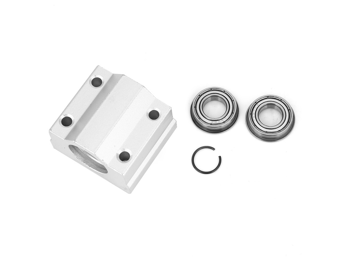 Bloque Deslizante Scs10uu, Cojinete Lineal De 10 Mm, Buje Con Brida, 2 Unidades, Aluminio Liso.