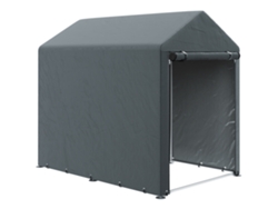 Refugio para herramientas para bicicletas y motocicletas 1.2x1.8x1.65 M Garaje portátil con 2 compartimentos Gris oscuro PMM CAPITALI