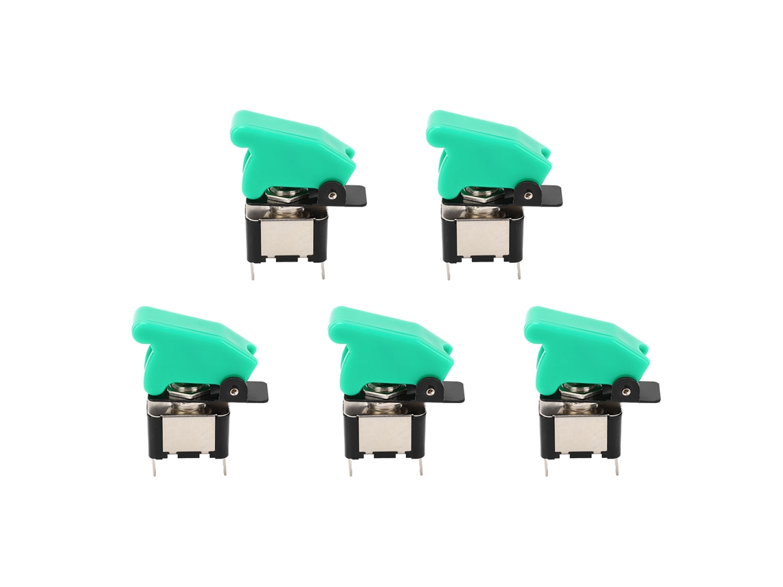 5 Interruptores Toggle De 2 Pinos Ligação Alta Condutividade Antioxidante Capa Protetora Dc12v