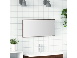 Armario de baño con espejo y luz LED, roble marrón, 80 x 37 cm, WSD69717 Lovely Home