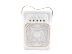 2026-ventilador Frío Mini Para Escritorio Con Humidificador, Velocidades Ajustables, Luz Nocturna Y Temporizador Usb