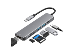 Adaptador de concentrador USB C negro YIZHOOD Inf073