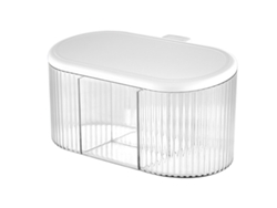 Especiero con 4 compartimentos y tapa, caja transparente para almacenar especias con tapa y cucharas para servir, tarros para condimentos