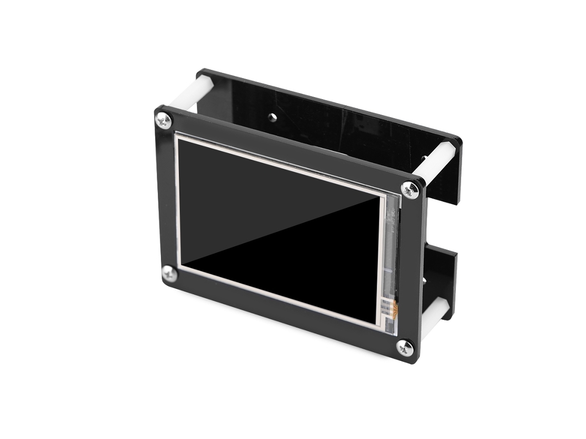 EOOCOO Juego de pantallas LCD tácticas de 3,5 pulgadas con carcasa acrílica negra (pantalla HD 1080p, compatible con Raspberry Pi)
