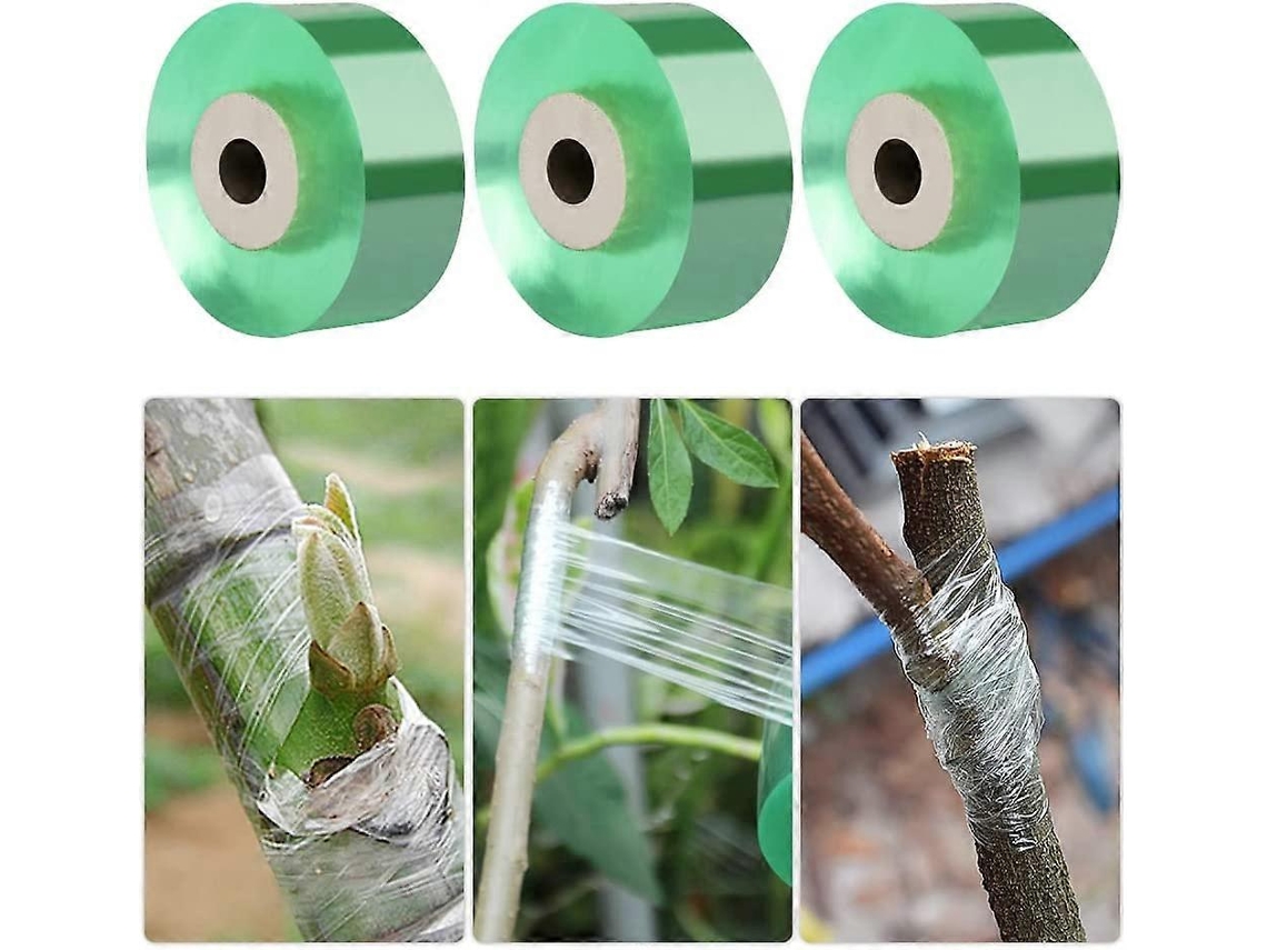 Cinta Autoadhesiva Para Injerto 3 Rollos 100m X 24mm, Cinta Reparadora Para Plantas Y Árboles Frutales De Jardín