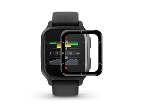 1 pieza para Garmin Venu SQ 2 ENKAY 3D pieza de borde suave de cobertura total + película protectora de pantalla PMMA HD (versión deportiva)