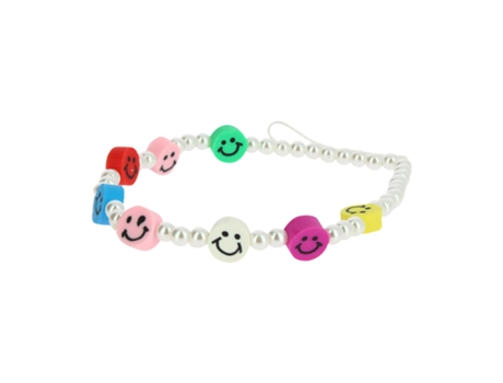 Joya para Teléfono Pulsera de Bolas y Smiley Multicolor Colección Smile AVIZAR