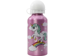 Botella Aluminio Unicornio Arcoiris 400Ml