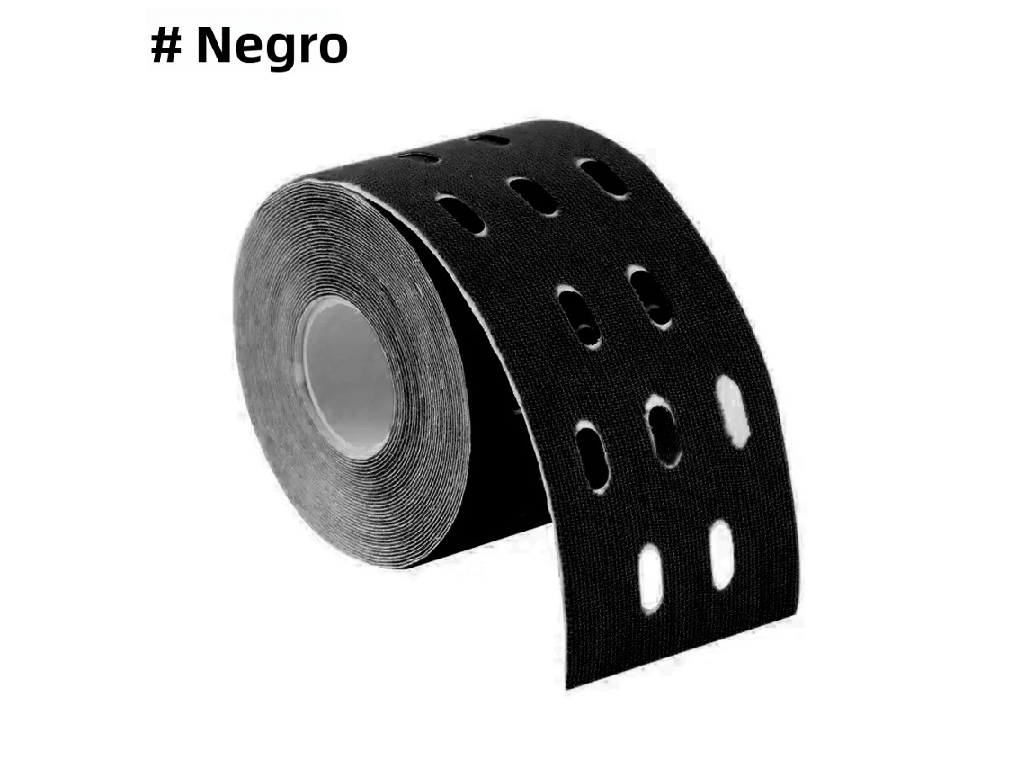 (negro) 1 Rollo De Cinta Kinesiológica Impermeable, Cinta Deportiva De Algodón Sin Látex