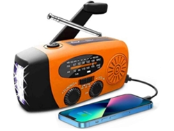 Radio solar portátil con manivela, generador AM/FM, batería externa de emergencia de 2000 mAh, cargador USB P GOKOCO