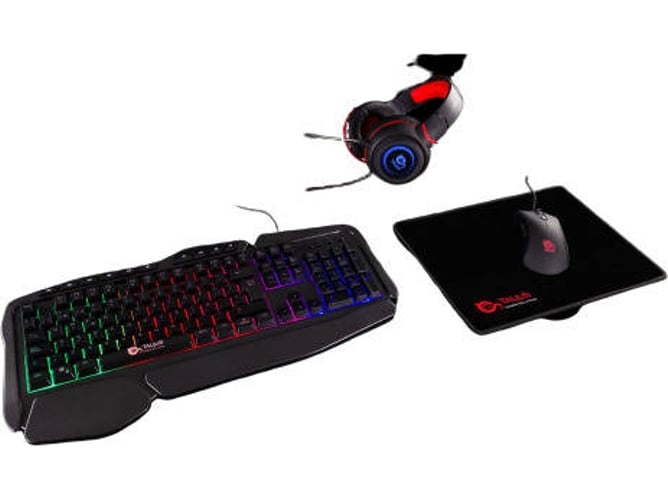 Talius Gaming Kit v.2 teclado raton auriculares alfombrilla black v2 led usb v.2teclado