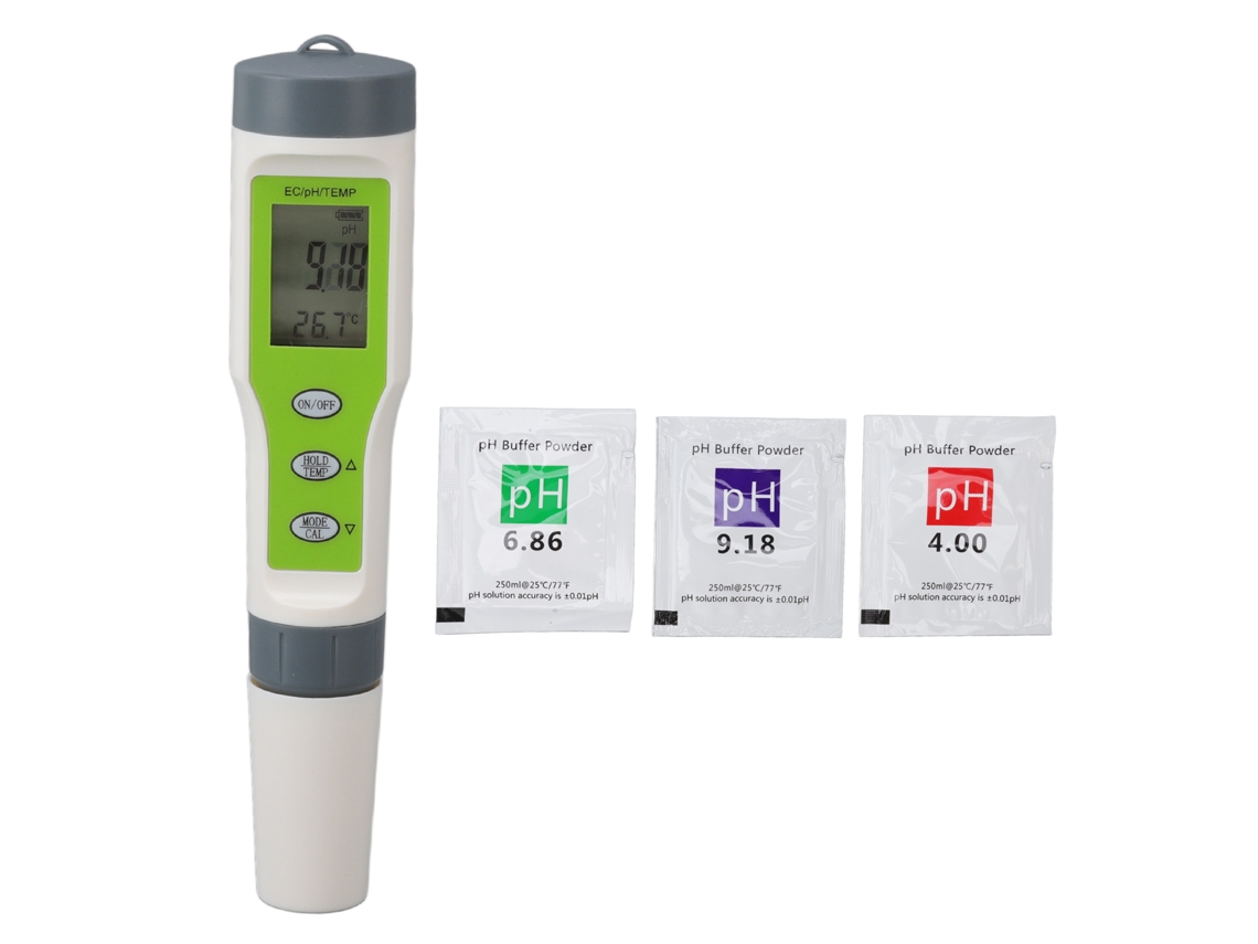 Lápiz De Análisis De Calidad Del Agua 3 En 1: Ph, Ce, Temp - Digital De Alta Precisión Con Detección De Polvo.