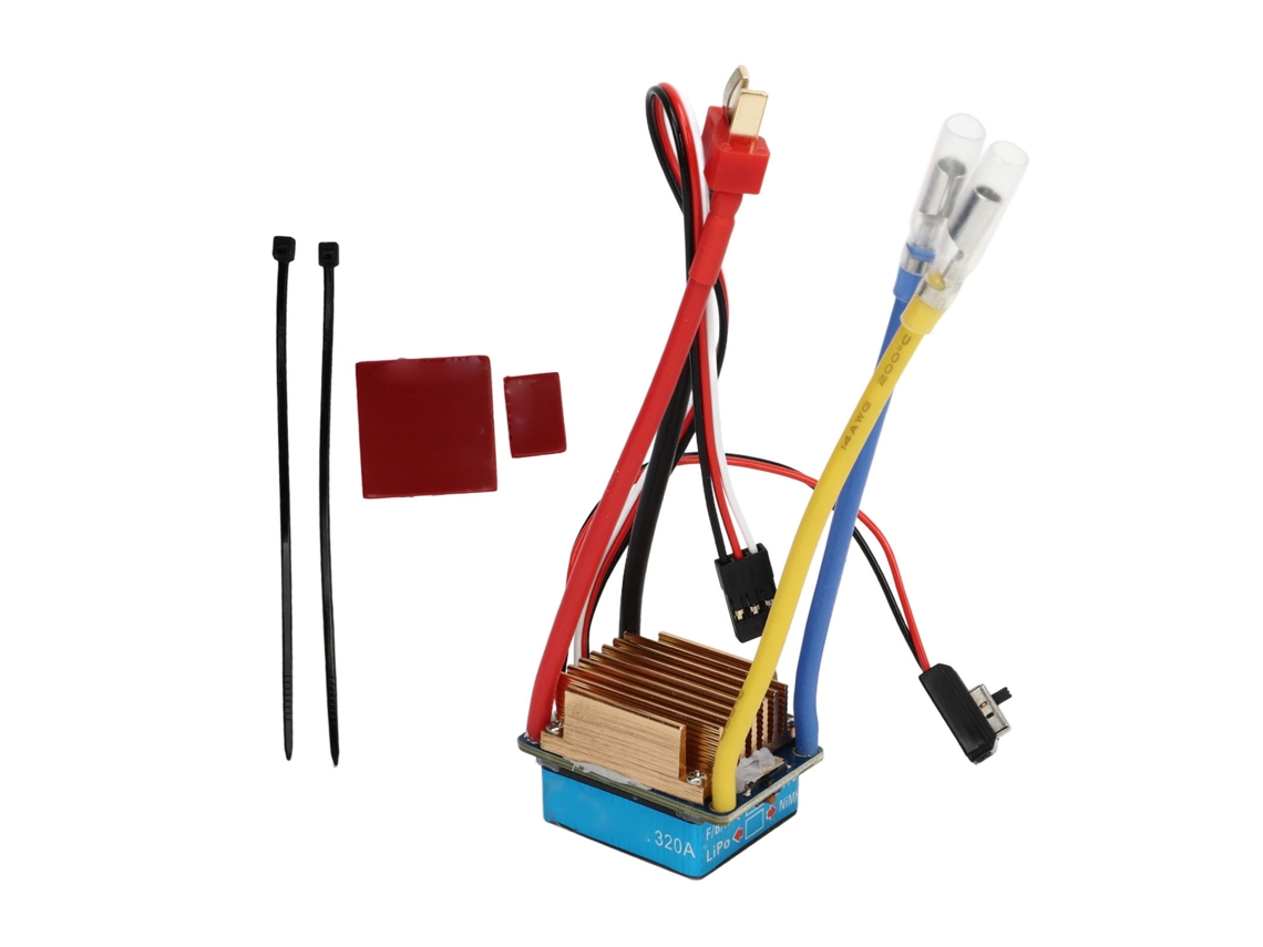 Controlador De Velocidad Eléctrico Sin Escobillas Impermeable De 320 A Con Conector T Para Coches Y Barcos Rc.