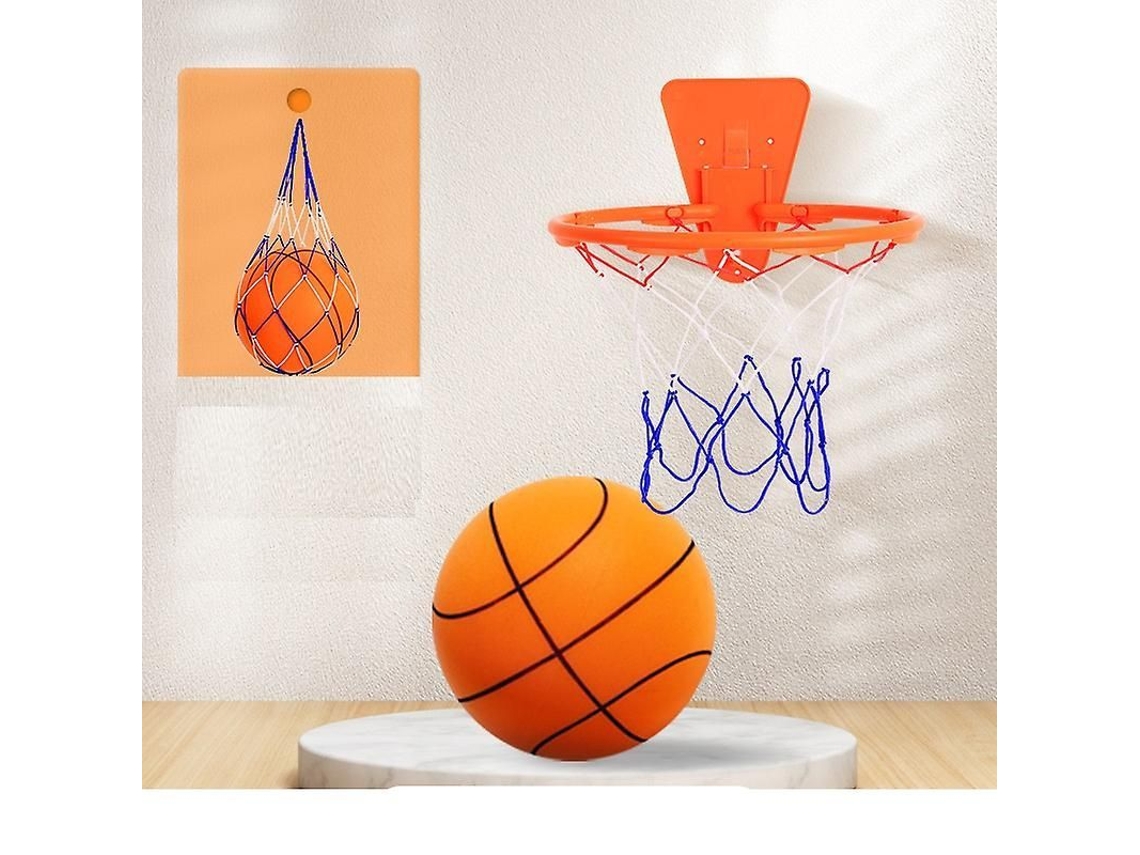 Balón De Baloncesto Silencioso Para Entrenamiento En Interiores Con Aro Y Red, Se Puede Montar En La Pared, Ideal Para Niños.