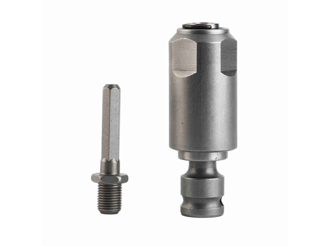 Conversor De Llave De Impacto Acero Alto Carbono 2 Huecos Y 2 Ranuras Para Martillo Eléctrico Adaptador De Mandrino Redondo