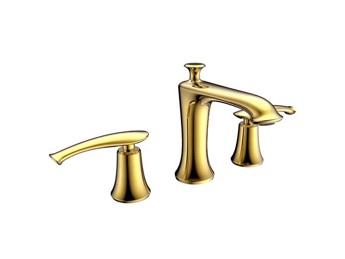 Grifo De Lavabo Con Repisa 3 Agujeros 401 Doré Colección Scamandre