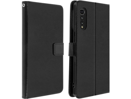 Funda LG Velvet AVIZAR Libro Billetera Negro