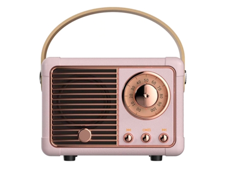 MARLONE Altavoz portátil Bluetooth 5.0 Modelo Paris 3W Rosa